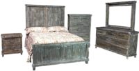 Industrial bedroom group King: $1,699 Queen: $1,799